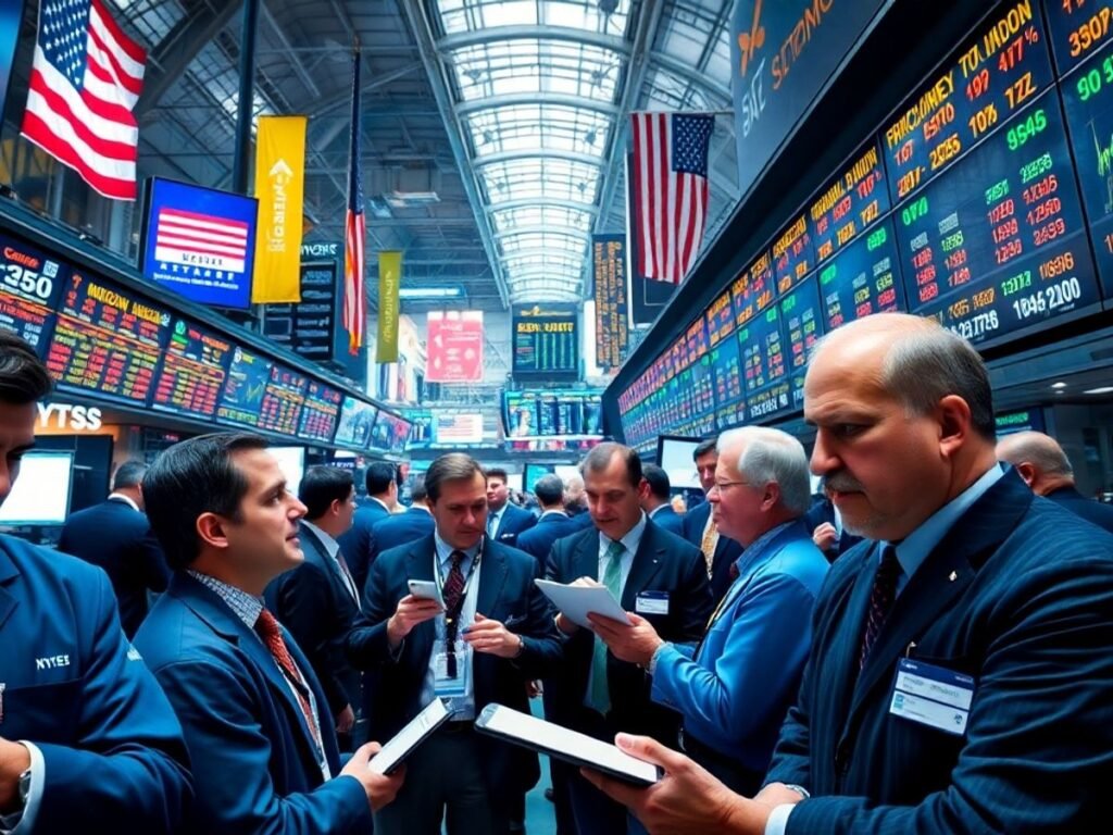 Investidores analisando oportunidades no mercado financeiro.